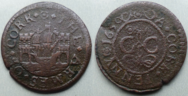 Cork, city issue penny 1659 N6203